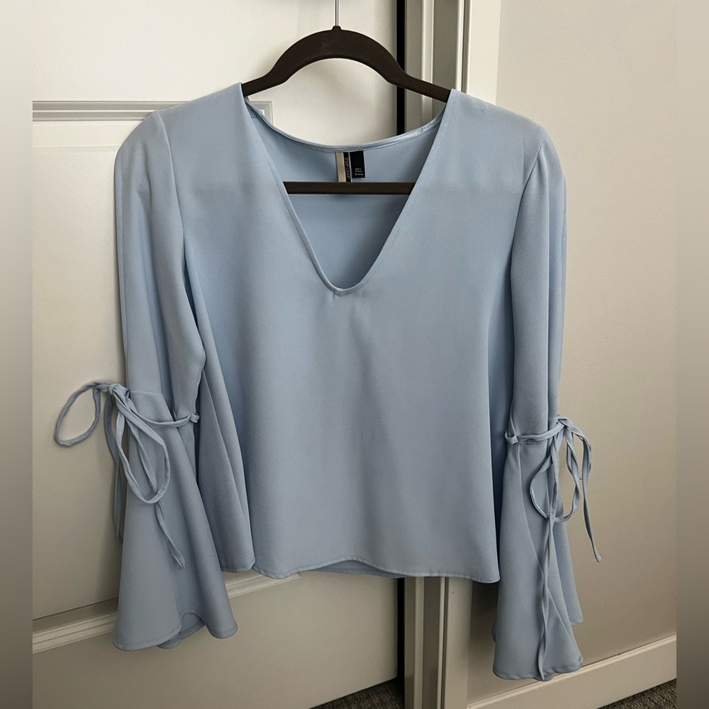 Topshop Bell Sleeve Blouse